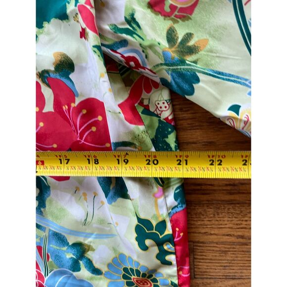 Vintage NATORI Floral Button Up Shirt Top Women's Size Medium - Picture 7 of 8